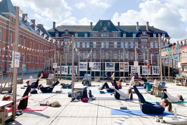 yoga aménagements participatifs à Bruxelles – inauguration